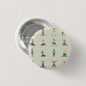Yoga, Pilates, thematisch Button (Vorne & Hinten)