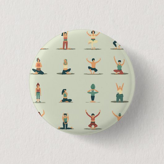 Yoga, Pilates, thematisch Button (Vorderseite)