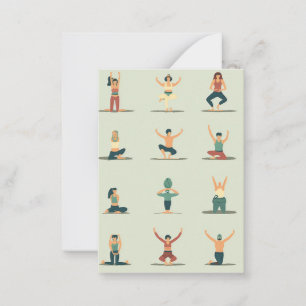 Yoga, Pilates, thematisch Mitteilungskarte