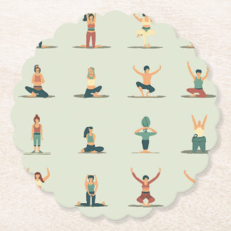 Yoga, Pilates, thematisch Untersetzer