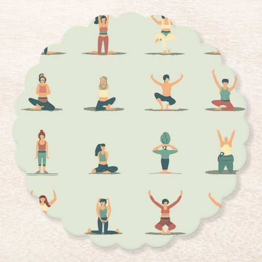 Yoga, Pilates, thematisch Untersetzer (Vorderseite)