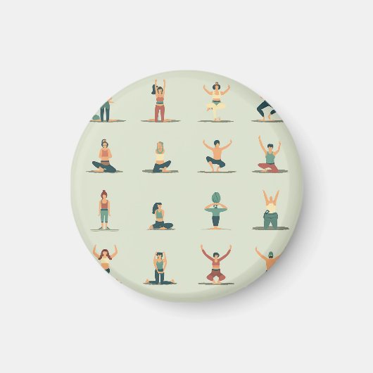 Yoga, Pilates, themenbezogenes Abzeichen Magnet (Vorne)
