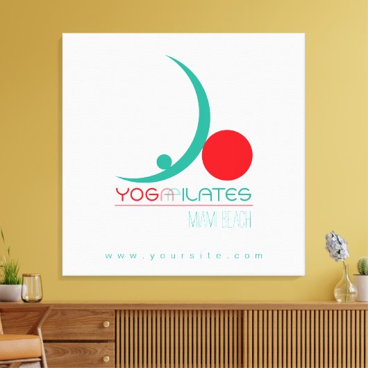 Yoga Pilates - überzogene Canvas Leinwanddruck (Insitu (Wohnzimmer))