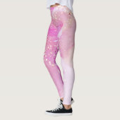 *~* Yoga Pilates Wasserfarbe Glitzer Rosa Leggings (Links)