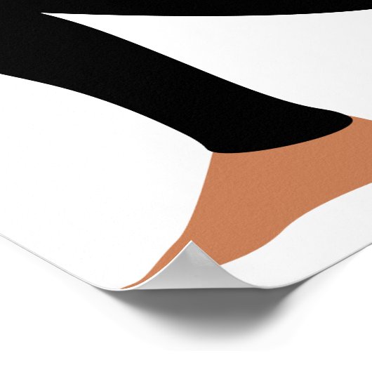 Yoga Pose Abstrakte Kunst Poster (Ecke)