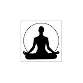 Yoga-Pose - Abwertung von Treuhandkarten Gummistempel (Prägung)