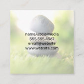 Yoga-Pose | Ausgewogene Steine Quadratische Visitenkarte (Rückseite)