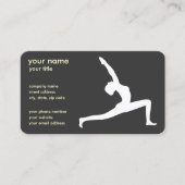 Yoga Pose Black Silhouette Business Cards Visitenkarte (Vorderseite)