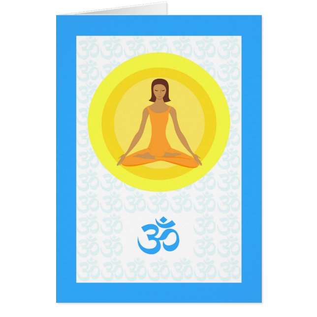 Yoga-Pose braucht Zeit, um das Om-Symbol zu durcha (Vorne)