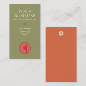 Yoga Pose Business Card Visitenkarte (Vorne/Hinten)