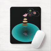 Yoga-Pose, ein Bein steht Pose Mousepad (Mit Mouse)