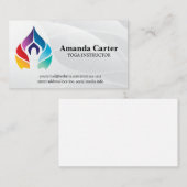 Yoga-Pose | Farben Visitenkarte (Vorne/Hinten)