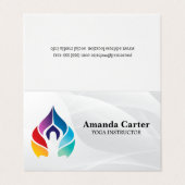 Yoga-Pose | Farben Visitenkarten (Außenseite Aufgefaltet)