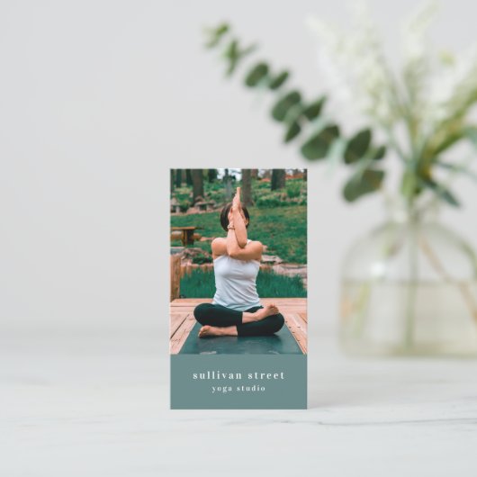 Yoga Pose Foto Yoga Visitenkarte (Stehend Vorderseite)