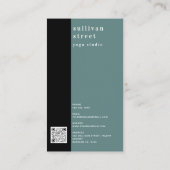 Yoga Pose Foto Yoga Visitenkarte (Rückseite)