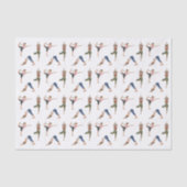 Yoga-Pose Frauen Workout Wellness-Muster Seidenpapier (Vorderseite)