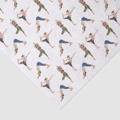 Yoga-Pose Frauen Workout Wellness-Muster Seidenpapier (Ausschnitt)