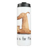 Yoga Pose Funny Dog Thermosbecher (Vorderseite)