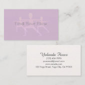 Yoga-Pose für den Flow-Warrior Visitenkarte (Vorne/Hinten)