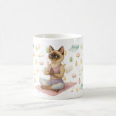 Yoga-Pose für Siameskatzenliebhaber Kaffeetasse (Mittel)