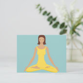 Yoga Pose Girl Postkarte (Stehend Vorderseite)