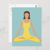 Yoga Pose Girl Postkarte (Vorne/Hinten)