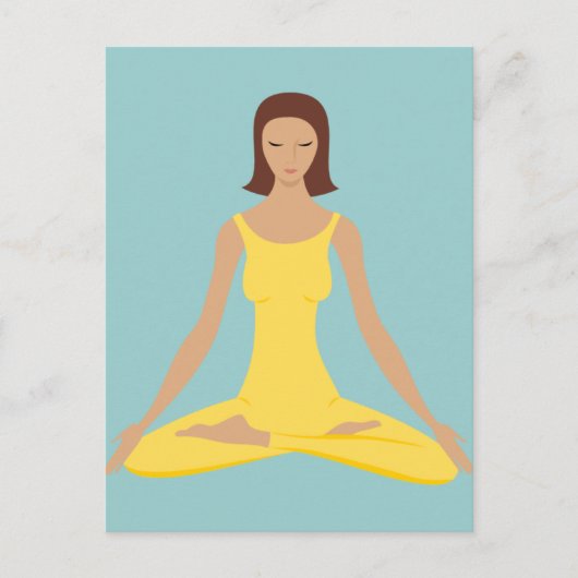 Yoga Pose Girl Postkarte (Vorderseite)