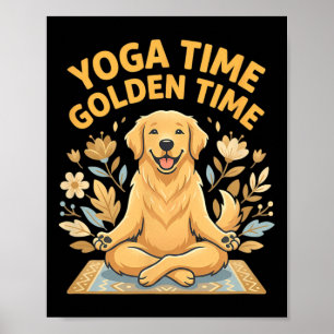 Yoga-Pose Golden Retriever Yoga _1 Poster