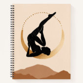 Yoga Pose Goldmond, modern abstraktes Zen-Poster Notizblock (Vorderseite)