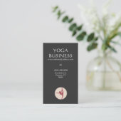 Yoga Pose Groon Business Card Visitenkarte (Stehend Vorderseite)