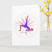 Yoga-Pose-Gruß-Karte (Brücken-Pose) Karte (Gelbe Blume)