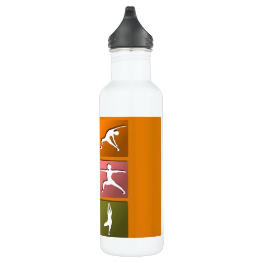 Yoga-Pose-Ikonen Edelstahlflasche (Rechts)