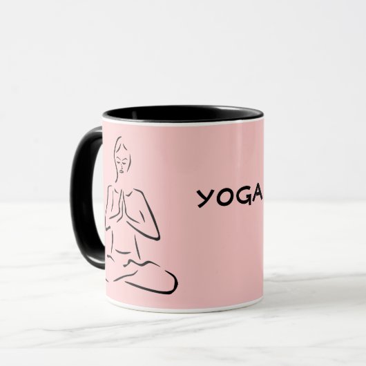 Yoga-Pose-Kaffee-Tasse Tasse (Vorderseite Links)