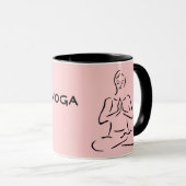 Yoga-Pose-Kaffee-Tasse Tasse (VorderseiteRechts)