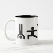 Yoga-Pose-Kaffee-Tasse Zweifarbige Tasse (Links)