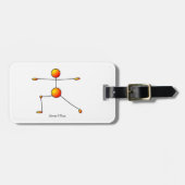 Yoga-Pose - Krieger-II-Pose Gepäckanhänger (Vorderseite horizontal)