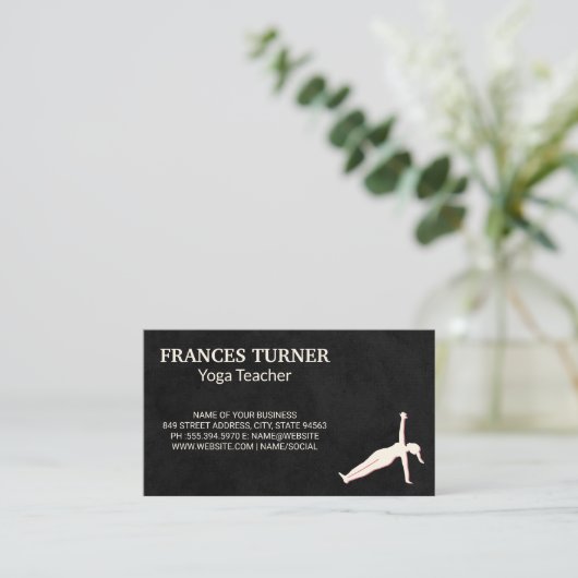 Yoga-Pose | Lehrer Visitenkarte (Stehend Vorderseite)