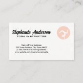 Yoga-Pose-Logo | Gesundheit und Fitness Visitenkarte (Rückseite)