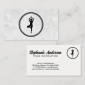 Yoga-Pose-Logo | Hintergrundinformationen Visitenkarte (Vorne/Hinten)