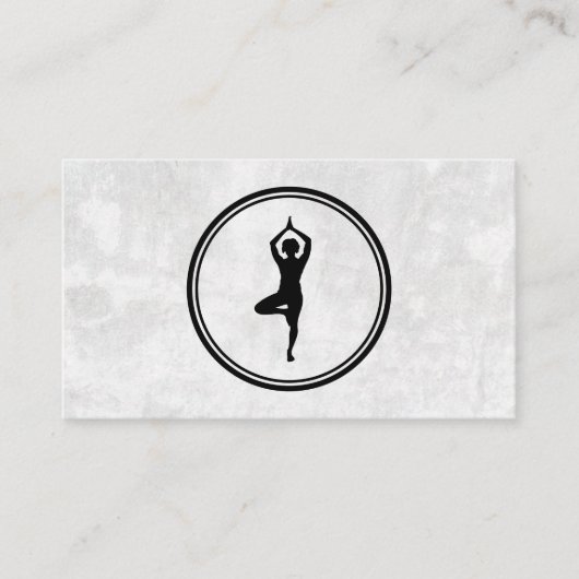 Yoga-Pose-Logo | Hintergrundinformationen Visitenkarte (Vorderseite)