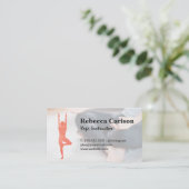 Yoga-Pose-Logo | Meditation für Frauen Visitenkarte (Stehend Vorderseite)