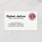 Yoga-Pose-Logo | Modernistisch Visitenkarte (Rückseite)