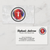 Yoga-Pose-Logo | Modernistisch Visitenkarte (Vorne/Hinten)