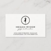 Yoga-Pose-Logo Sepia Texture Visitenkarte (Rückseite)