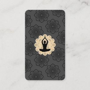 Yoga Pose Lotus Blume Pattern Visitenkarte