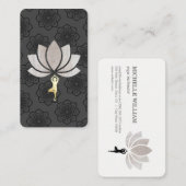 Yoga Pose Lotus Blume Pattern Visitenkarte (Vorne/Hinten)