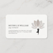 Yoga Pose Lotus Blume Pattern Visitenkarte (Rückseite)