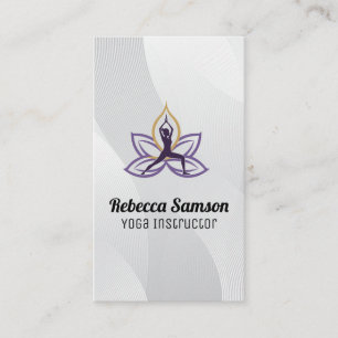 Yoga-Pose   Lotus Blume Visitenkarte