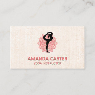 Yoga-Pose Mandala Pattern Logo Visitenkarte