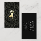 Yoga Pose Mandala Pattern Visitenkarte (Vorne/Hinten)